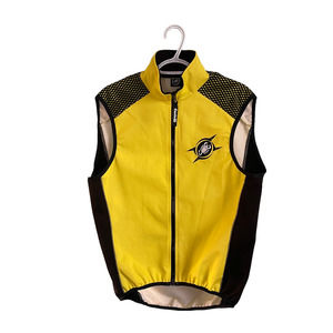 Castelli Cycling Vest Gore Wind Stopper Protection and Back Zipper Pocket Yellow